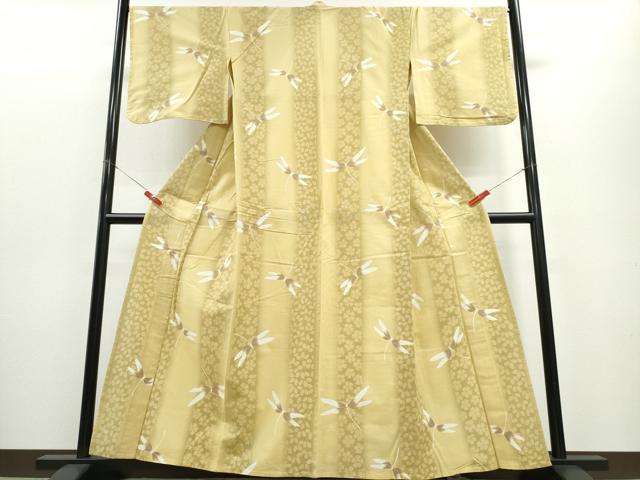 平和屋着物∴夏物 夢工房 浴衣 綿絽 トンボ 蜻蛉 花間道 綿 逸品 CABE8905ng