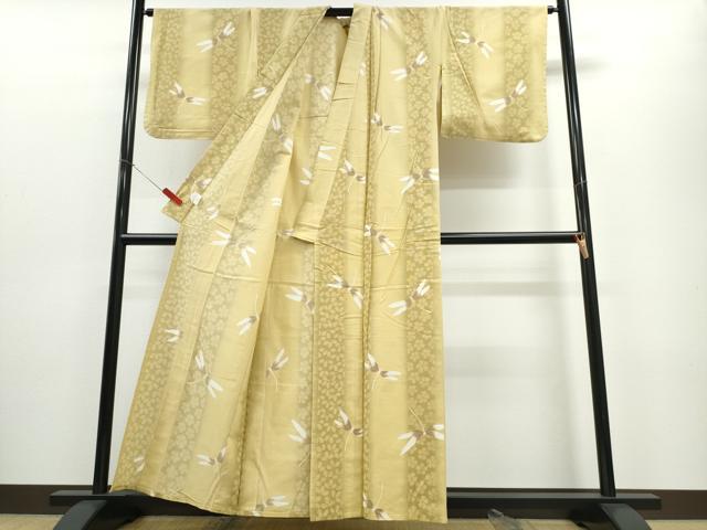 平和屋着物∴夏物 夢工房 浴衣 綿絽 トンボ 蜻蛉 花間道 綿 逸品 CABE8905ng