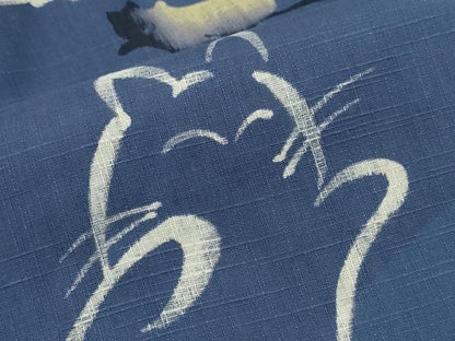 平和屋着物∴夏物　浴衣　猫　やまと誂製　綿　逸品　未使用　CABE8906ng