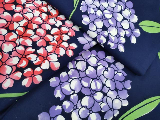 平和屋着物∴夏物 浴衣 紫陽花 綿 逸品 CABE8909ng