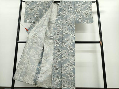 平和屋着物∴夏物 浴衣 綿紅梅 流水笹梅花文 綿 逸品 CABE8919ng
