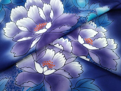 平和屋着物∴夏物 浴衣 牡丹 ラメ 綿 逸品 CABE8922ng