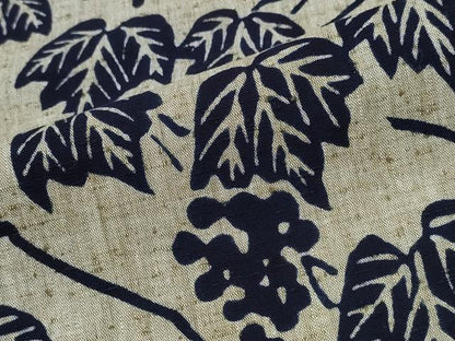 平和屋着物∴夏物　浴衣　葡萄蔦の葉文　綿　逸品　CABE8923ng