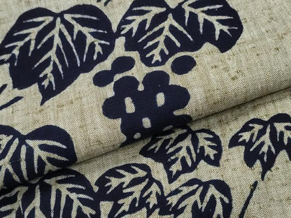 平和屋着物∴夏物　浴衣　葡萄蔦の葉文　綿　逸品　CABE8923ng