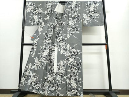 平和屋着物∴夏物 浴衣 草花文 綿 逸品 CABE8928ng