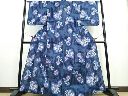 平和屋着物∴夏物 浴衣 舞花文 綿 逸品 CABE8929ng