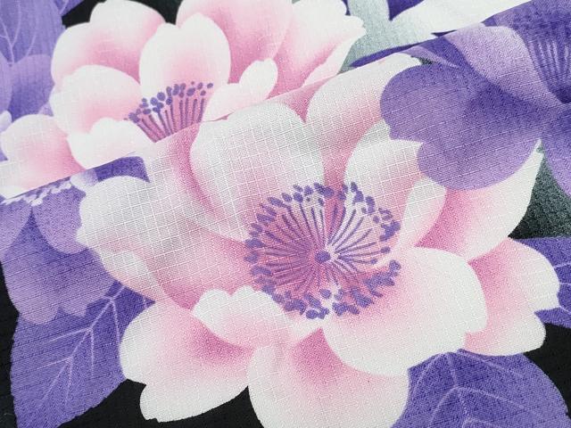 平和屋着物∴夏物 浴衣 紅梅 斜線舞花文 CABE8932ng