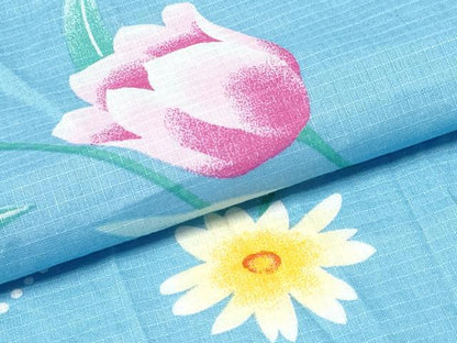 平和屋着物∴夏物 浴衣 綿紅梅 百合菊文 綿 逸品 CABE8937ng