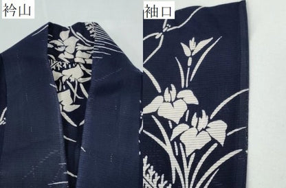 平和屋着物∴夏物 浴衣 綿絽 杜若 綿 逸品 CABE8940ng