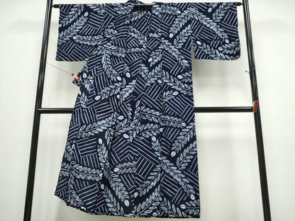 平和屋着物∴夏物 浴衣 有松鳴海絞り 舞葉文 綿 逸品 CABE8949ng