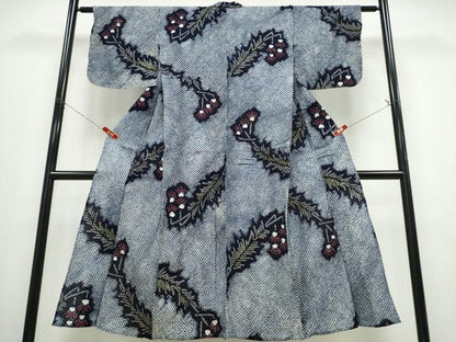 平和屋着物∴夏物 浴衣 有松鳴海絞り 枝松 綿 逸品 CABE8961ng