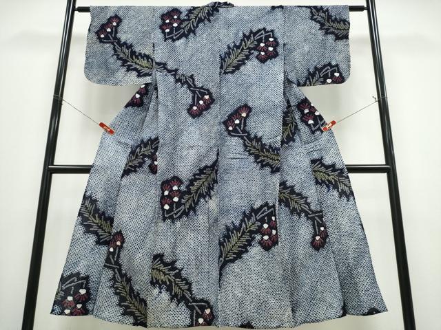平和屋着物∴夏物 浴衣 有松鳴海絞り 枝松 綿 逸品 CABE8961ng