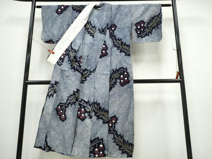 平和屋着物∴夏物 浴衣 有松鳴海絞り 枝松 綿 逸品 CABE8961ng