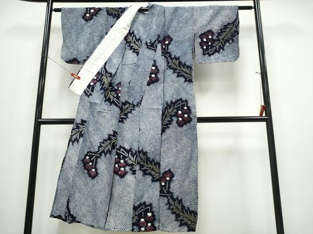 平和屋着物∴夏物 浴衣 有松鳴海絞り 枝松 綿 逸品 CABE8961ng