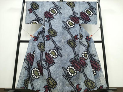 平和屋着物∴夏物 浴衣 有松鳴海絞り 向日葵 綿 逸品 CABE8966ng
