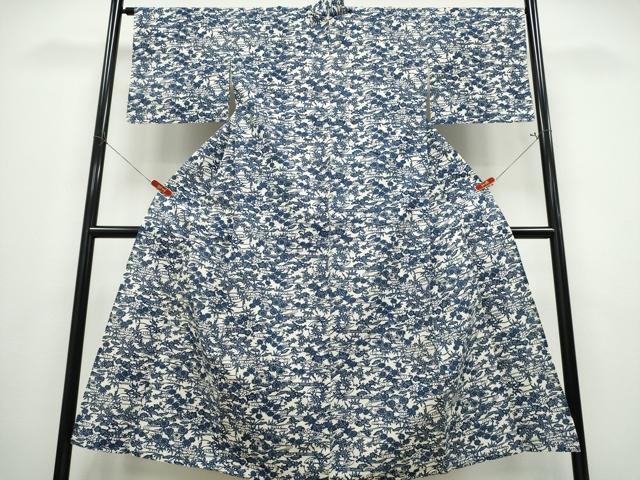 平和屋着物∴夏物 浴衣 綿絽 松竹梅花文 綿 逸品 CABE8972ng