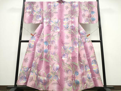 平和屋着物∴夏物 浴衣 草花文 綿 逸品 CABE8974ng