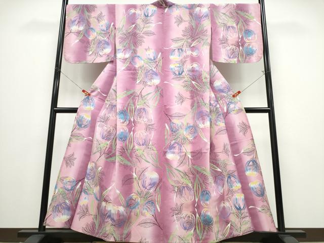 平和屋着物∴夏物 浴衣 草花文 綿 逸品 CABE8974ng