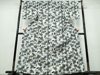 平和屋着物∴夏物 浴衣 Kitson me 麻の葉文様 綿 逸品 CABE8982ng