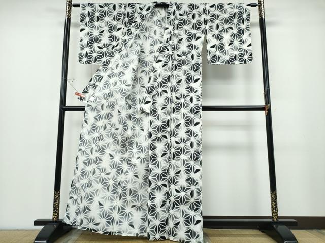 平和屋着物∴夏物 浴衣 Kitson me 麻の葉文様 綿 逸品 CABE8982ng