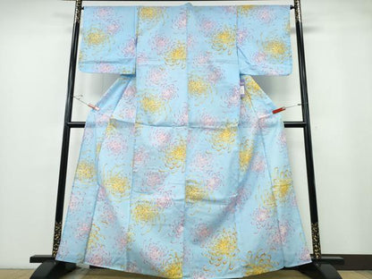 平和屋着物∴夏物 浴衣 乱菊 綿 逸品 未使用 CABE8984ng