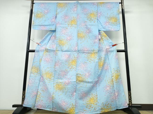 平和屋着物∴夏物 浴衣 乱菊 綿 逸品 未使用 CABE8984ng