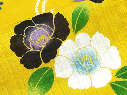 平和屋着物∴夏物 浴衣 舞蝶薔薇文 逸品 未使用 CABE8988ng