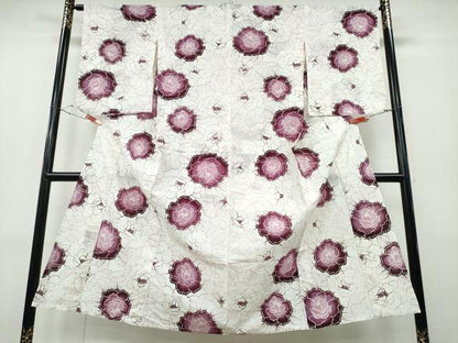 平和屋着物∴夏物 浴衣 舞花文 綿 逸品 CABE8990ng