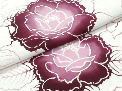 平和屋着物∴夏物 浴衣 舞花文 綿 逸品 CABE8990ng