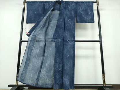 平和屋着物∴夏物 浴衣 綿紅梅 トンボ 蜻蛉草木文 綿 逸品 未使用 CABE8996ng