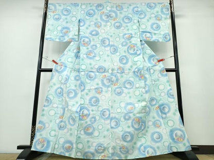 平和屋着物∴夏物 浴衣 蟹 水玉 日本製 綿 逸品 CABE9002ng