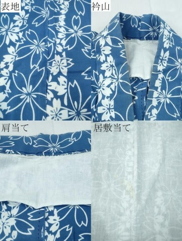 平和屋着物∴夏物 浴衣 手縫い 舞桜間道 日本製 綿 逸品 CABE9003ng