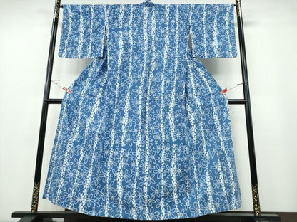 平和屋着物∴夏物 浴衣 手縫い 舞桜間道 日本製 綿 逸品 CABE9003ng