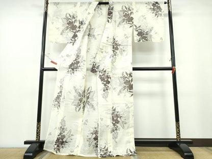 平和屋着物∴夏物 こむさでもーど・COMME CA DU MODE 浴衣 流水花舟文 綿 逸品 CABE9005ng