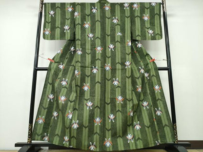 平和屋着物∴夏物 浴衣 兎 吉祥間道 金彩 綿 逸品 CABE9009ng