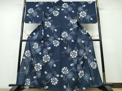 平和屋着物∴夏物 浴衣 枝花文 日本製 綿 逸品 CABE9011ng