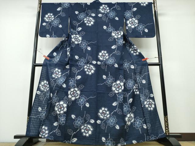 平和屋着物∴夏物 浴衣 枝花文 日本製 綿 逸品 CABE9011ng
