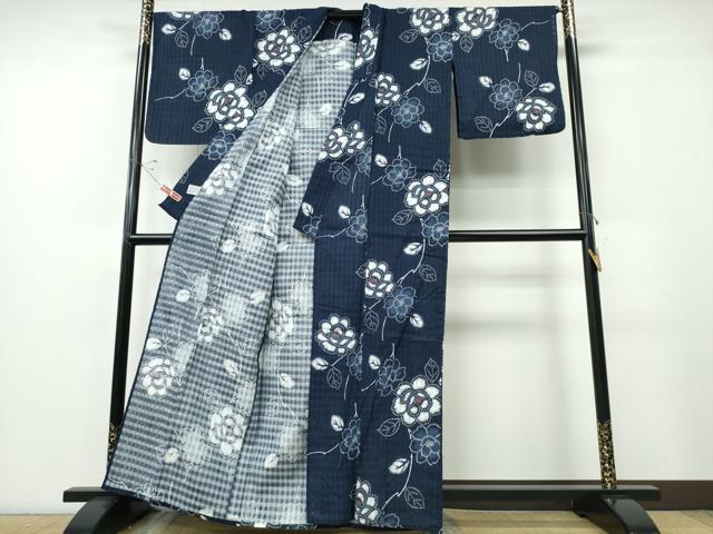 平和屋着物∴夏物 浴衣 枝花文 日本製 綿 逸品 CABE9011ng