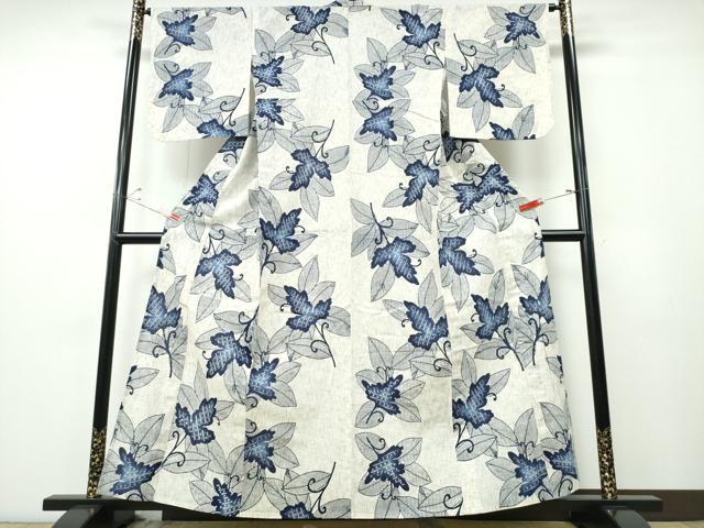 平和屋着物∴夏物 浴衣 唐草文 綿 逸品 CABE9012ng