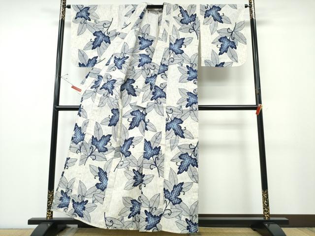 平和屋着物∴夏物 浴衣 唐草文 綿 逸品 CABE9012ng