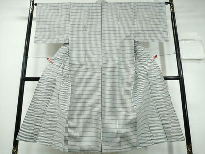 平和屋着物∴夏物 男性 浴衣 手縫い 縞 横段吉祥文 日本製 綿 逸品 CABE9017ng