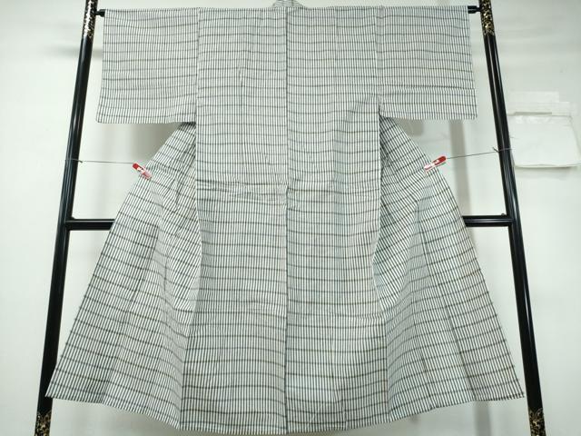 平和屋着物∴夏物 男性 浴衣 手縫い 縞 横段吉祥文 日本製 綿 逸品 CABE9017ng
