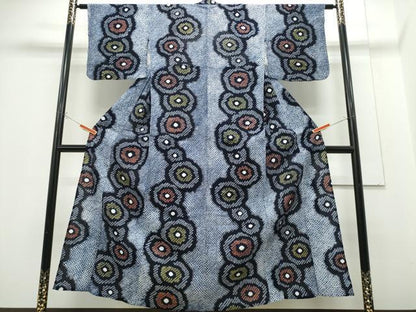 平和屋着物∴夏物 浴衣 有松鳴海絞り 吉祥丸文 綿 逸品 CABE9028ng