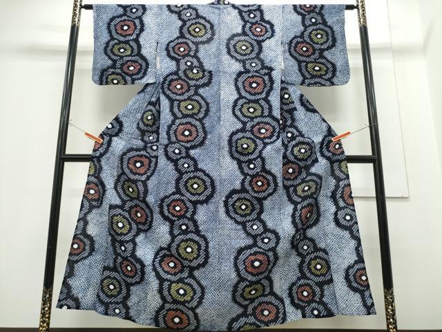 平和屋着物∴夏物 浴衣 有松鳴海絞り 吉祥丸文 綿 逸品 CABE9028ng