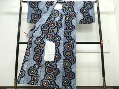 平和屋着物∴夏物 浴衣 有松鳴海絞り 吉祥丸文 綿 逸品 CABE9028ng