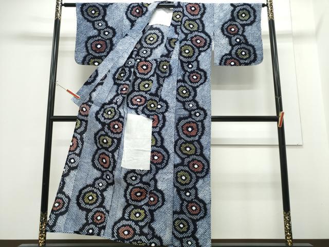 平和屋着物∴夏物 浴衣 有松鳴海絞り 吉祥丸文 綿 逸品 CABE9028ng