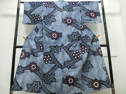 平和屋着物∴夏物 浴衣 有松鳴海絞り 吉祥花文 綿 逸品 CABE9031ng