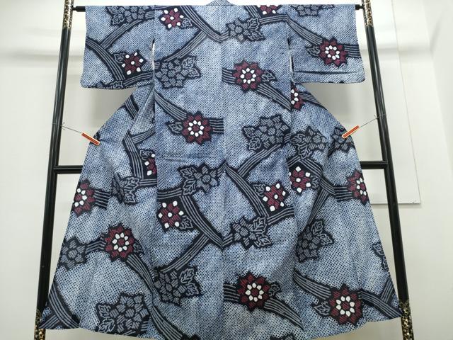 平和屋着物∴夏物 浴衣 有松鳴海絞り 吉祥花文 綿 逸品 CABE9031ng