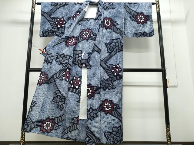 平和屋着物∴夏物 浴衣 有松鳴海絞り 吉祥花文 綿 逸品 CABE9031ng