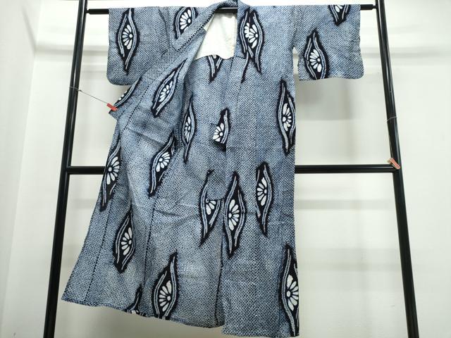 平和屋着物∴夏物 浴衣 有松鳴海絞り 菊文 綿 逸品 CABE9048ng